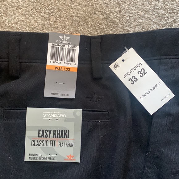 Dockers Black Mens Khaki Pants - 33 x 32 - Picture 3 of 7